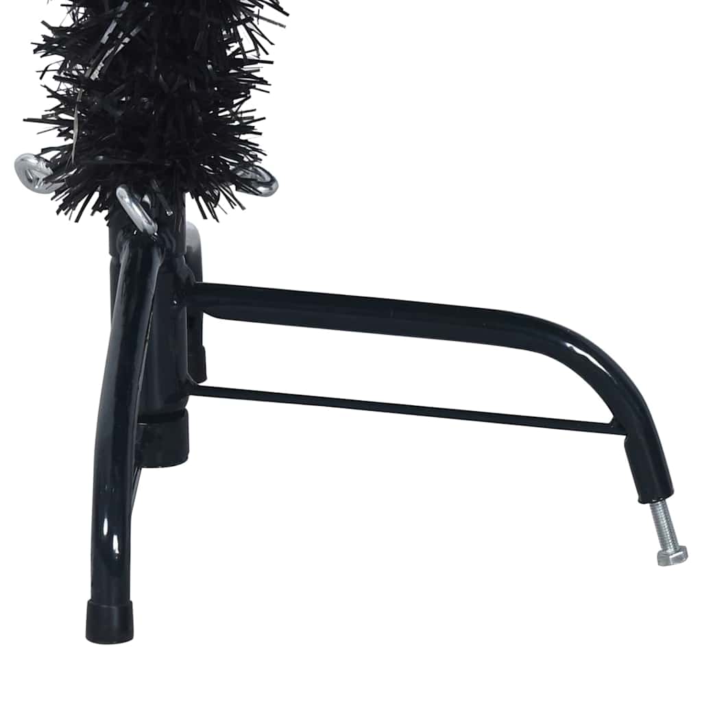 Künstlicher vorbeleuchteter Weihnachtsbaum Schwarz 150 cm PVC