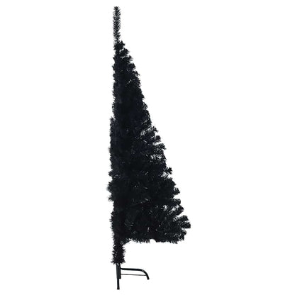 Künstlicher vorbeleuchteter Weihnachtsbaum Schwarz 150 cm PVC