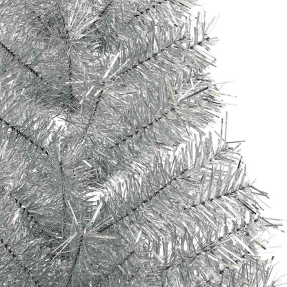Künstlicher vorbeleuchteter Weihnachtsbaum Silber 180 cm