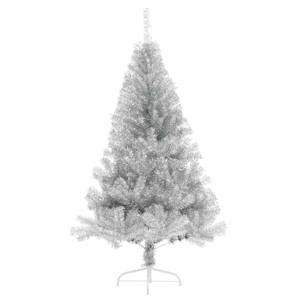 Künstlicher vorbeleuchteter Weihnachtsbaum Silber 180 cm