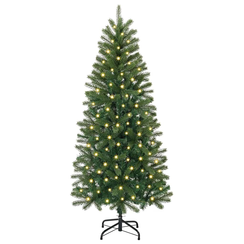 Künstlicher Weihnachtsbaum mit 150 LEDs Grün 120 cm PE und PVC