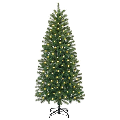 Künstlicher Weihnachtsbaum mit 150 LEDs Grün 120 cm PE und PVC