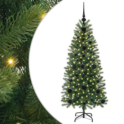 Künstlicher Weihnachtsbaum mit 150 LEDs Grün 120 cm PE und PVC