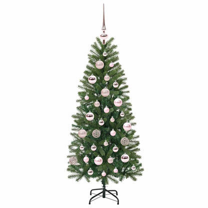 Albero di Natale artificiale con 150 LED Verde 120 cm PE e PVC