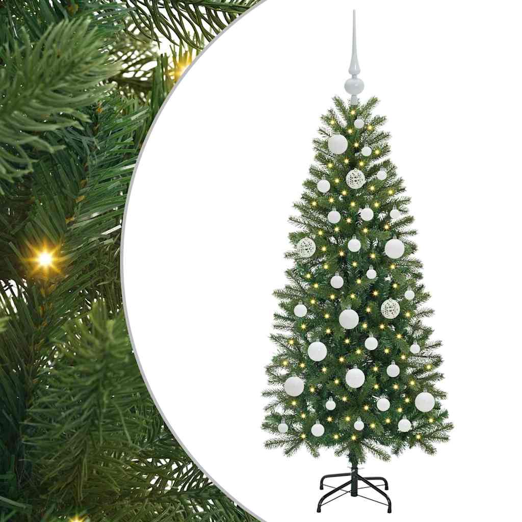 Künstlicher Weihnachtsbaum mit 150 LEDs Grün 120 cm PE und PVC