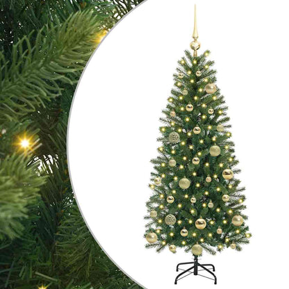 Künstlicher Weihnachtsbaum mit 150 LEDs Grün 120 cm PE und PVC