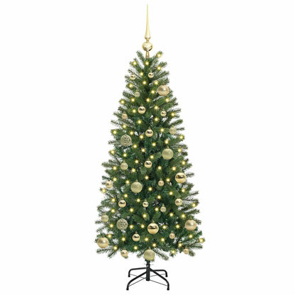 Künstlicher Weihnachtsbaum mit 150 LEDs Grün 120 cm PE und PVC