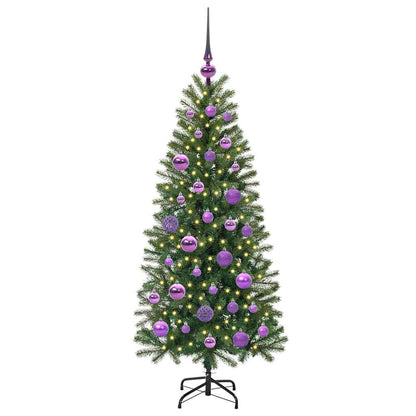 Künstlicher Weihnachtsbaum mit 150 LEDs Grün 120 cm PE und PVC