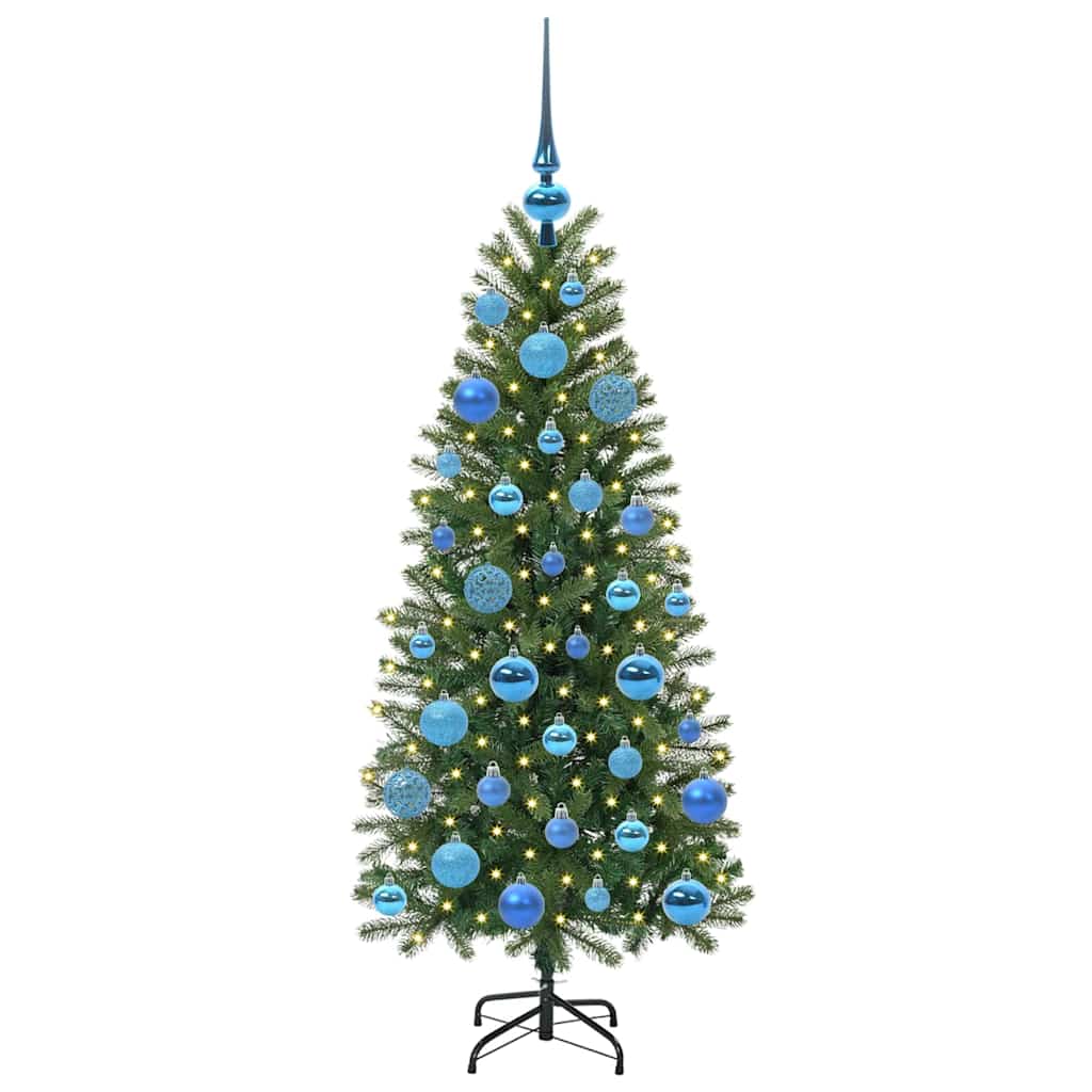 Künstlicher Weihnachtsbaum mit 150 LEDs Grün 120 cm PE und PVC