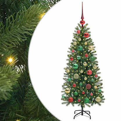 Künstlicher Weihnachtsbaum mit 150 LEDs Grün 120 cm PE und PVC