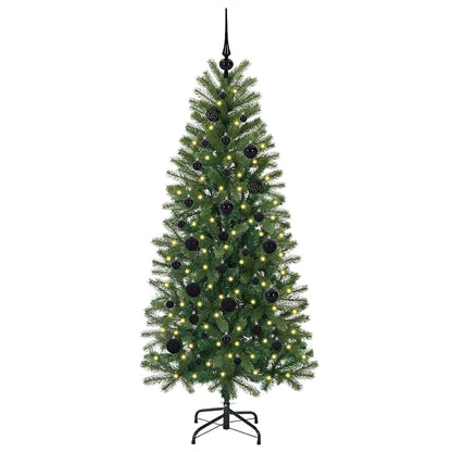 Künstlicher Weihnachtsbaum mit 150 LEDs Grün 150 cm PE und PVC