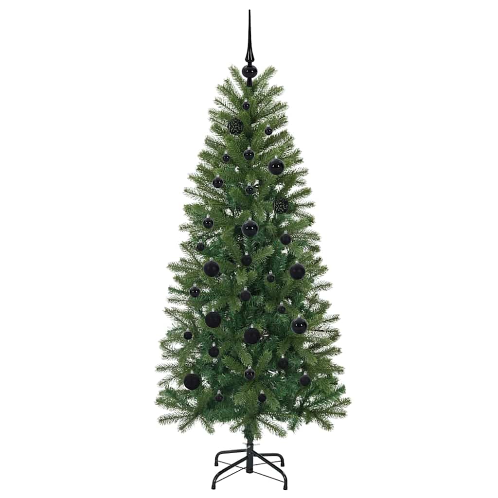 Künstlicher Weihnachtsbaum mit 150 LEDs Grün 150 cm PE und PVC