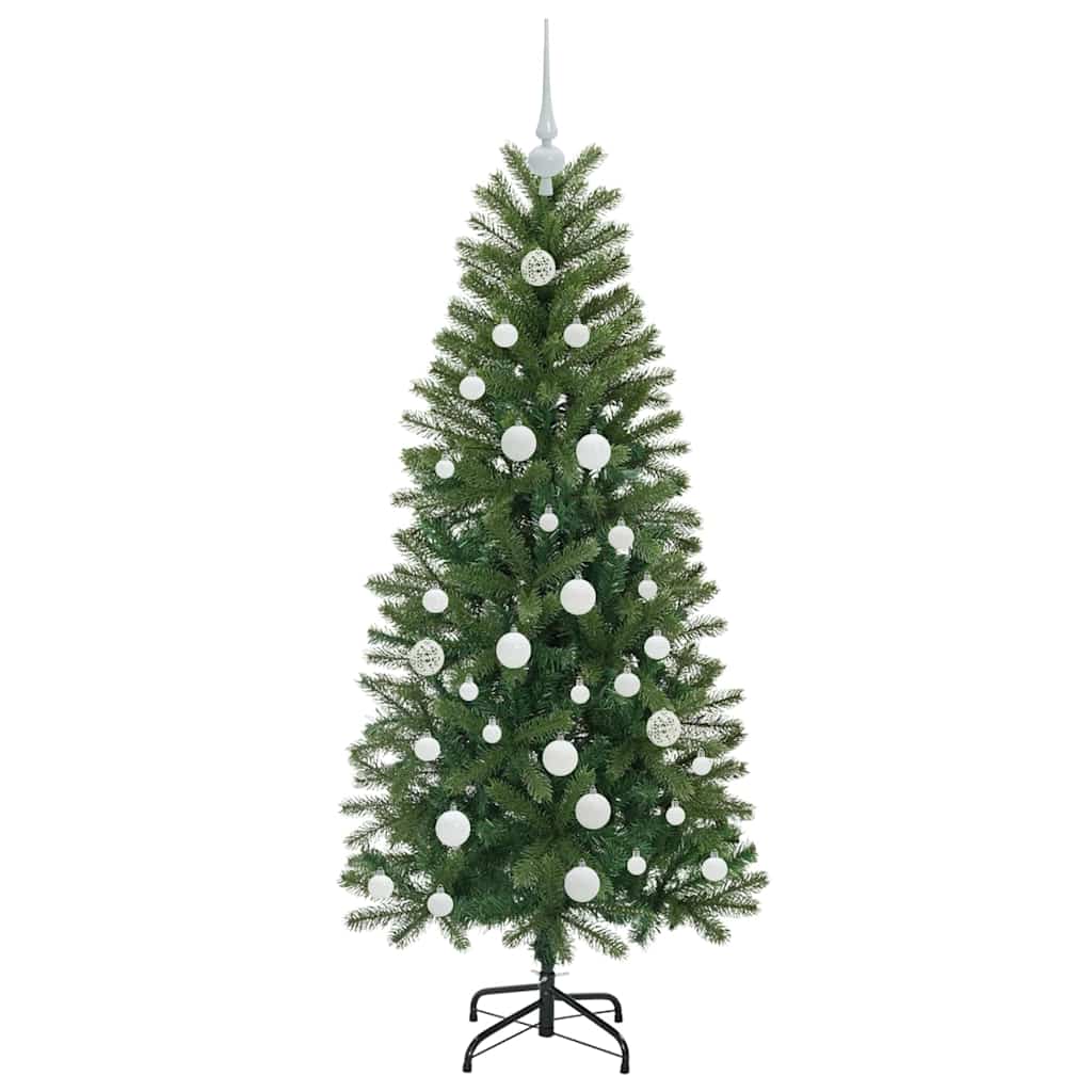 Künstlicher Weihnachtsbaum mit 150 LEDs Grün 150 cm PE und PVC