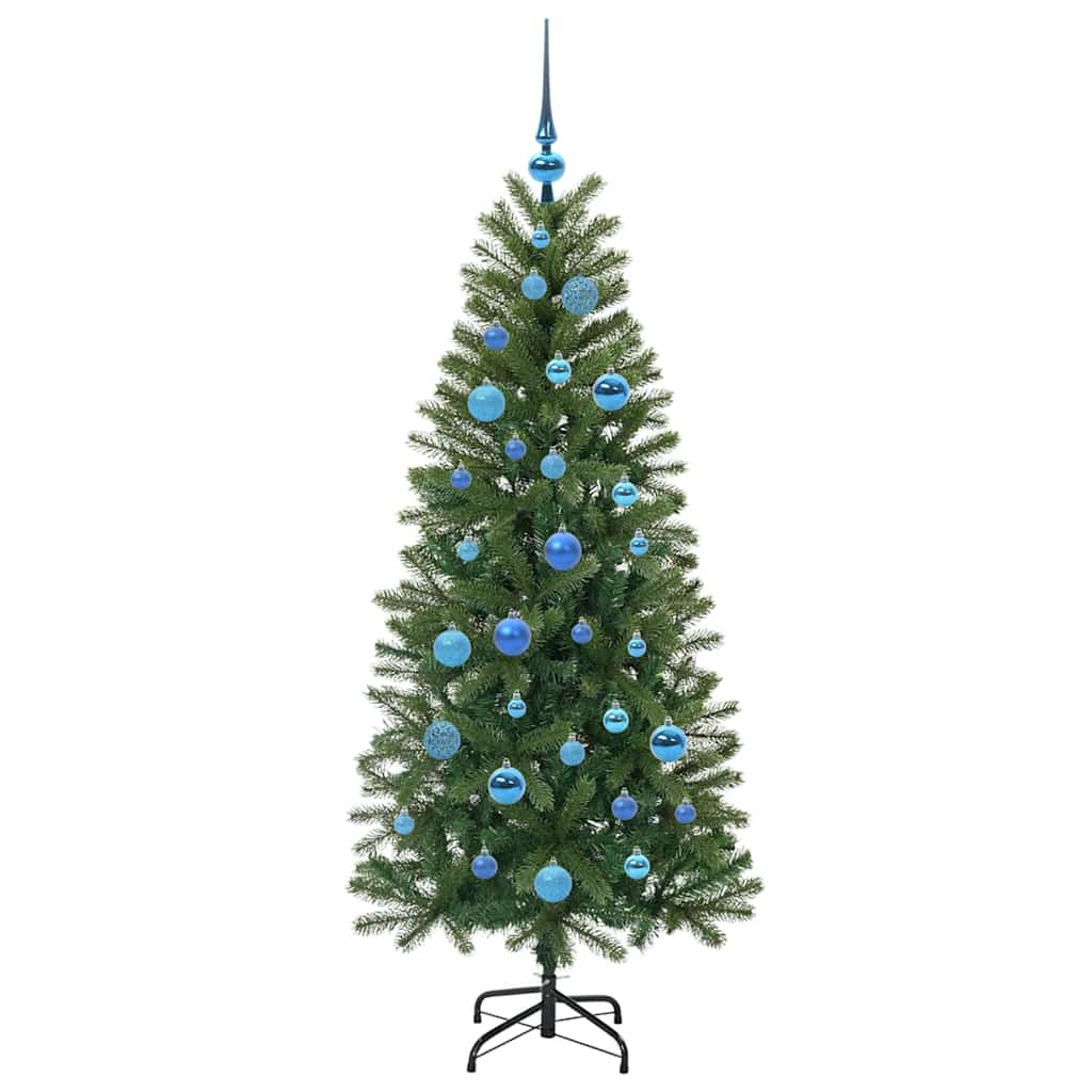 Künstlicher Weihnachtsbaum mit 150 LEDs Grün 150 cm PE und PVC