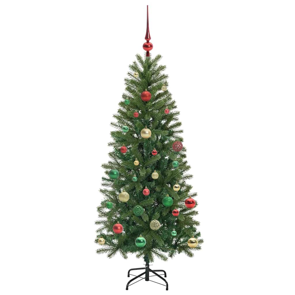Künstlicher Weihnachtsbaum mit 150 LEDs Grün 150 cm PE und PVC