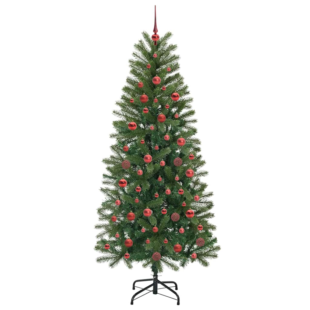 Künstlicher Weihnachtsbaum mit 300 LEDs Grün 180 cm PE und PVC