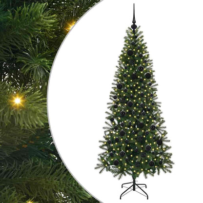 Künstlicher Weihnachtsbaum mit 300 LEDs Grün 180 cm PE und PVC