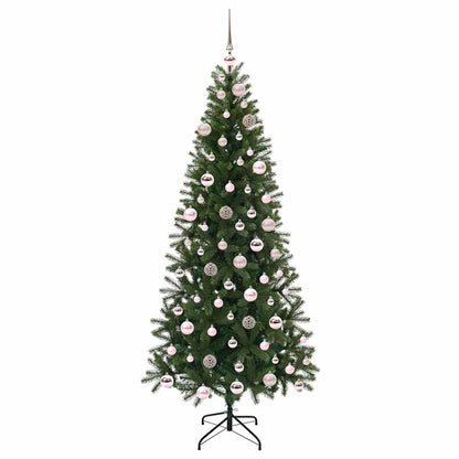 Künstlicher Weihnachtsbaum mit 300 LEDs Grün 180 cm PE und PVC