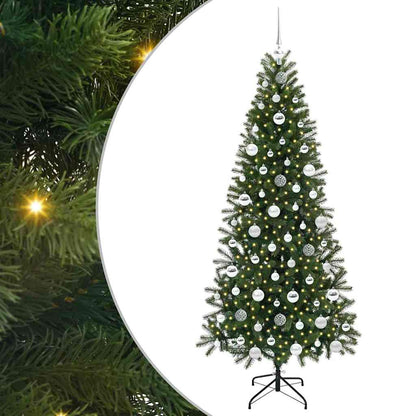Künstlicher Weihnachtsbaum mit 300 LEDs Grün 180 cm PE und PVC