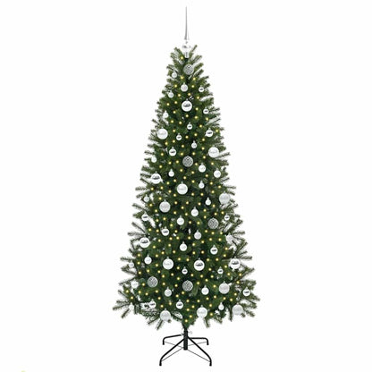 Künstlicher Weihnachtsbaum mit 300 LEDs Grün 180 cm PE und PVC