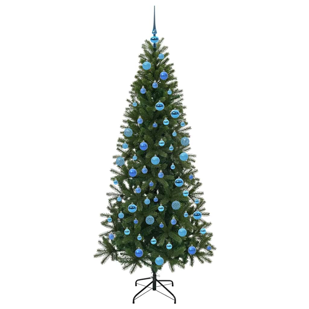 Künstlicher Weihnachtsbaum mit 300 LEDs Grün 180 cm PE und PVC