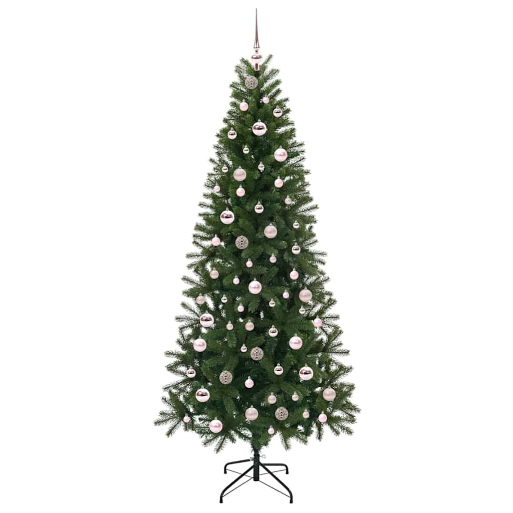 Künstlicher Weihnachtsbaum mit 300 LEDs Grün 210 cm PE und PVC