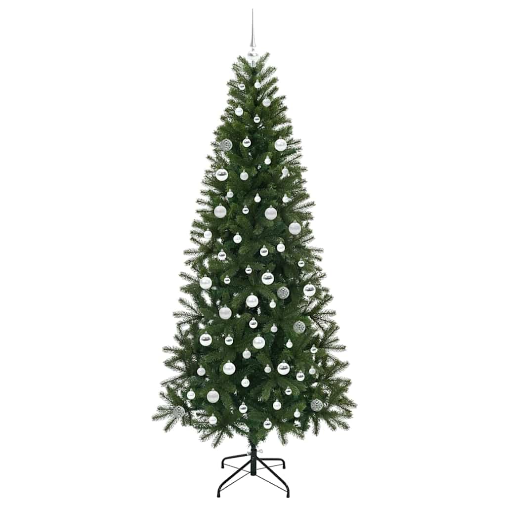 Künstlicher Weihnachtsbaum mit 300 LEDs Grün 210 cm PE und PVC