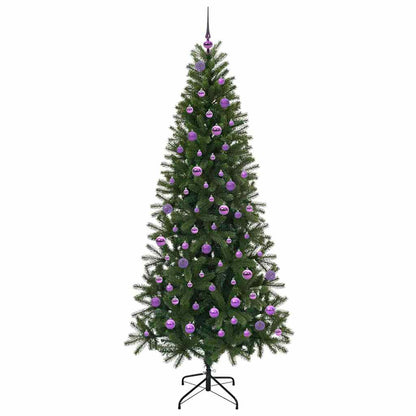 Albero di Natale artificiale con 300 LED, verde, 210 cm, PE e PVC
