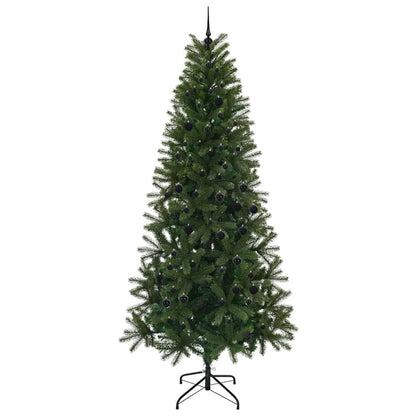 Künstlicher Weihnachtsbaum mit 300 LEDs Grün 240 cm PE und PVC