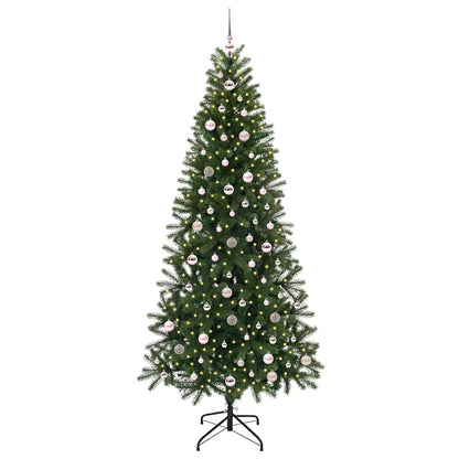 Künstlicher Weihnachtsbaum mit 300 LEDs Grün 240 cm PE und PVC