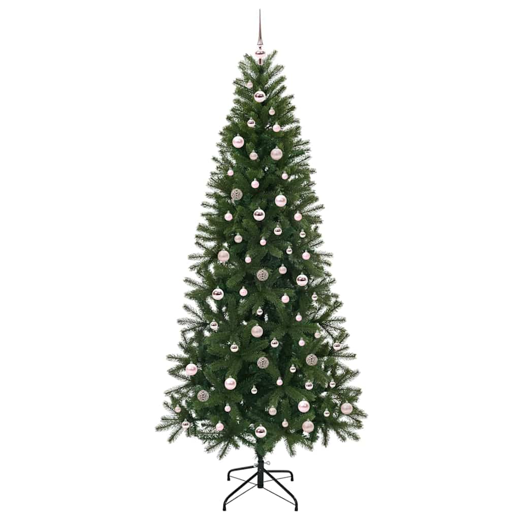 Künstlicher Weihnachtsbaum mit 300 LEDs Grün 240 cm PE und PVC