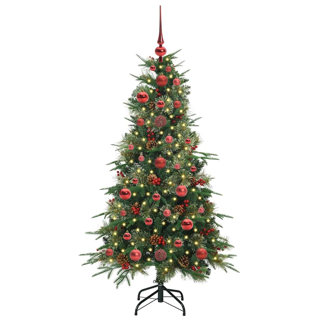 Künstlicher klappbarer Weihnachtsbaum Grün 120 cm PE und PVC