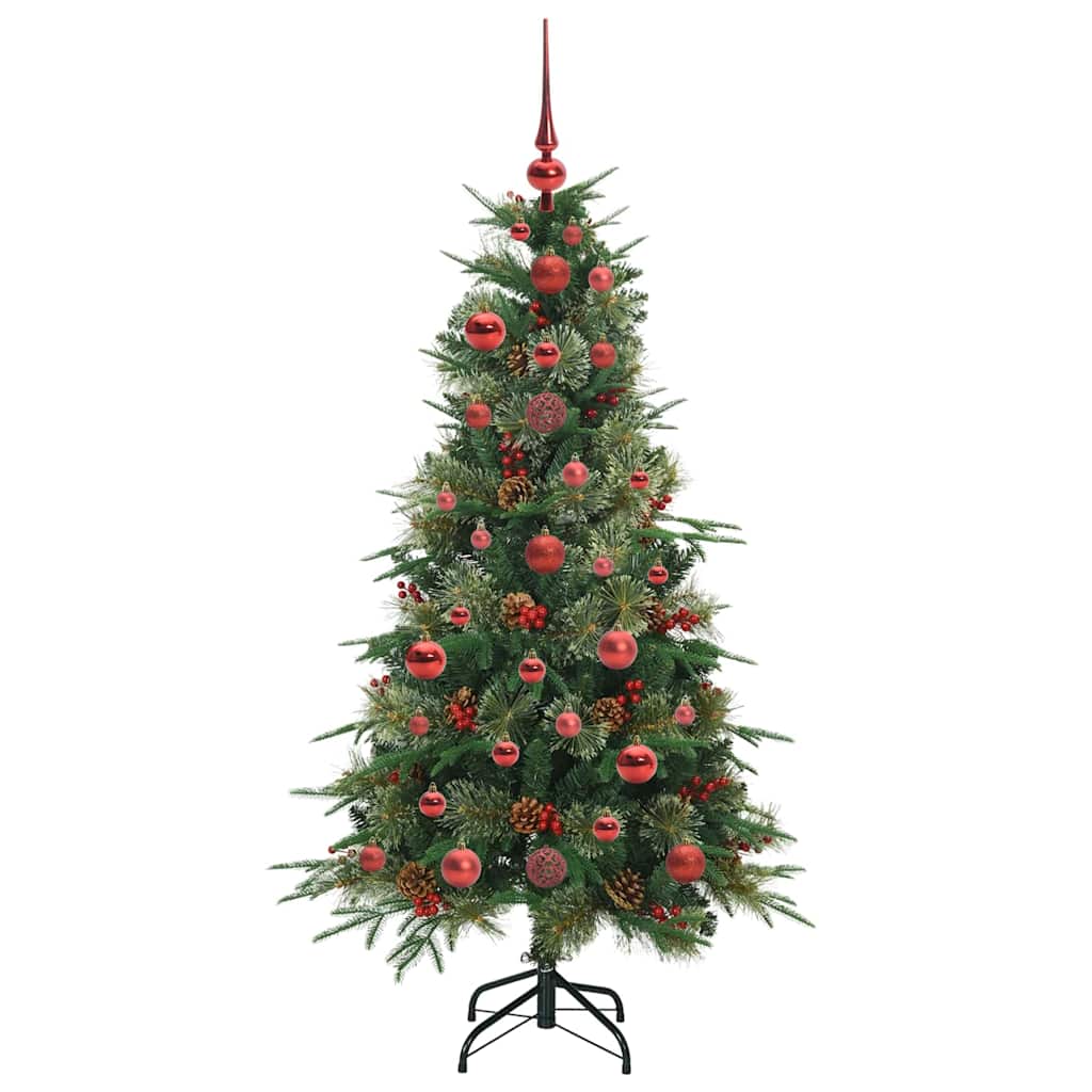 Künstlicher klappbarer Weihnachtsbaum Grün 120 cm PE und PVC