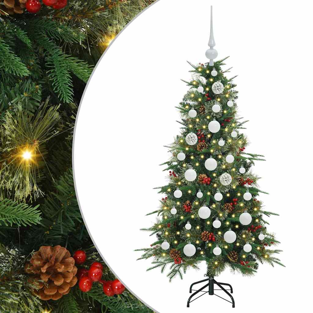 Künstlicher klappbarer Weihnachtsbaum Grün 120 cm PE und PVC