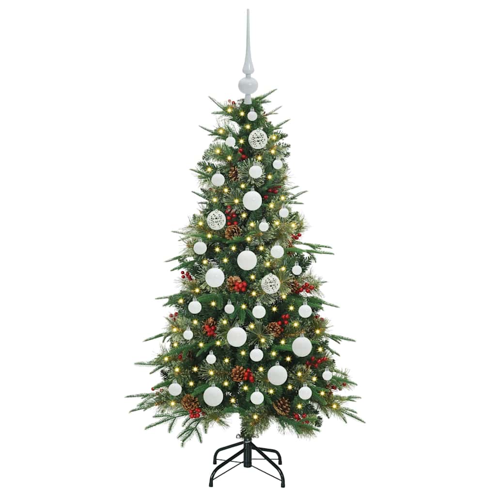 Künstlicher klappbarer Weihnachtsbaum Grün 120 cm PE und PVC