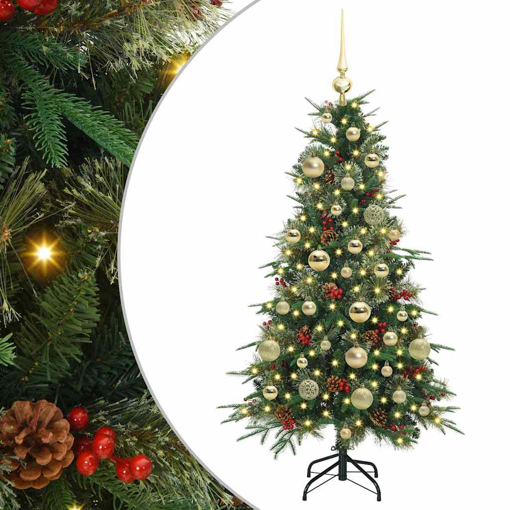 Künstlicher klappbarer Weihnachtsbaum Grün 120 cm PE und PVC