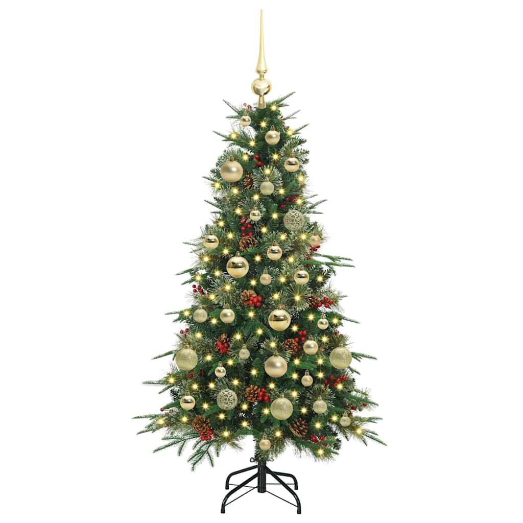 Künstlicher klappbarer Weihnachtsbaum Grün 120 cm PE und PVC