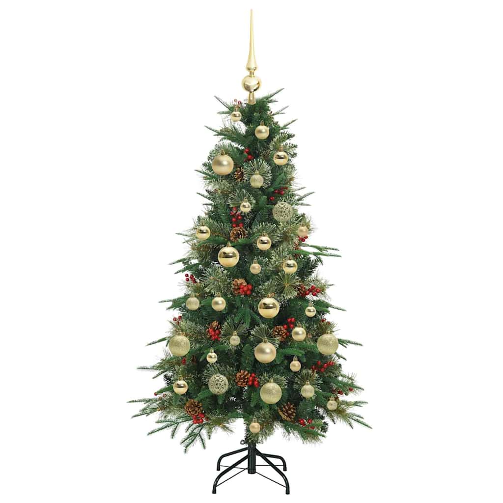 Künstlicher klappbarer Weihnachtsbaum Grün 120 cm PE und PVC