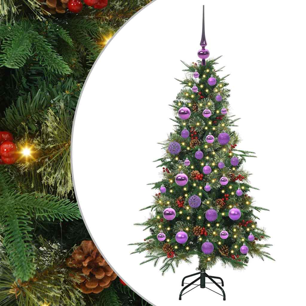Künstlicher klappbarer Weihnachtsbaum Grün 120 cm PE und PVC
