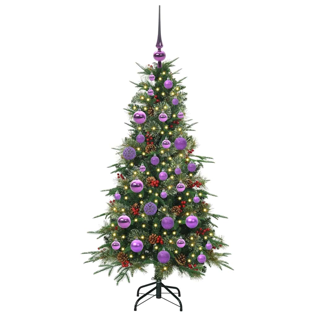 Künstlicher klappbarer Weihnachtsbaum Grün 120 cm PE und PVC