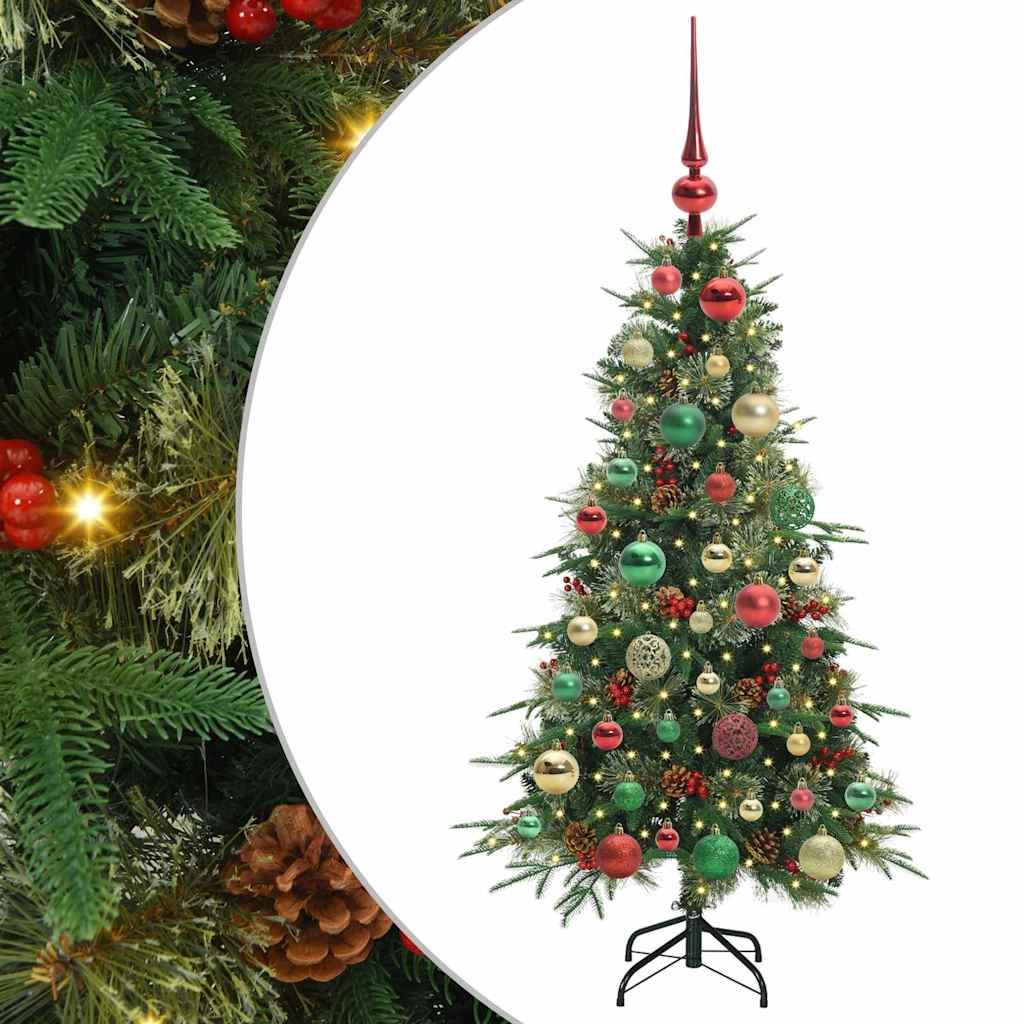 Künstlicher klappbarer Weihnachtsbaum Grün 120 cm PE und PVC