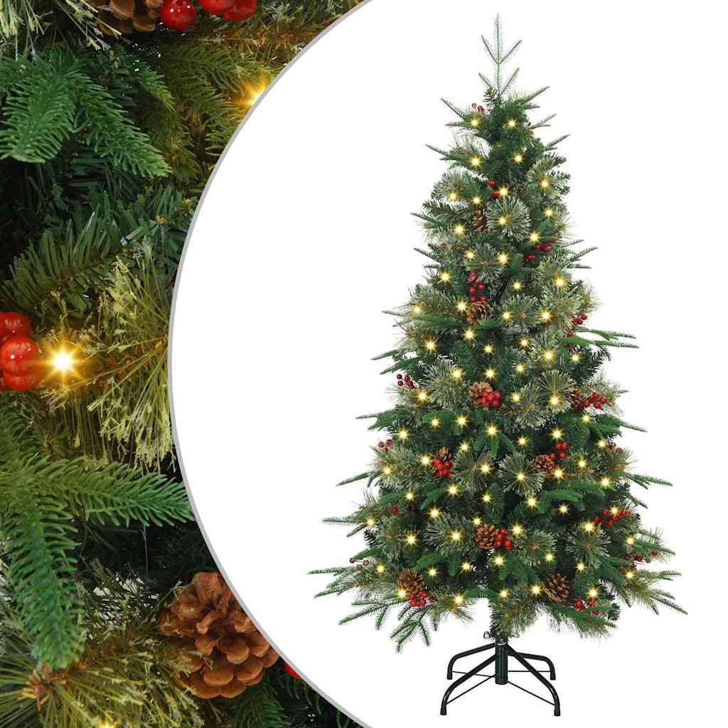 Künstlicher klappbarer Weihnachtsbaum Grün 150 cm PE und PVC