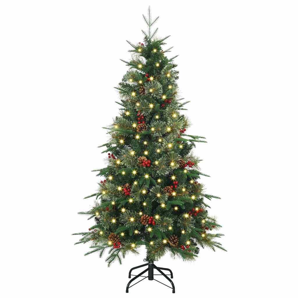 Künstlicher klappbarer Weihnachtsbaum Grün 150 cm PE und PVC