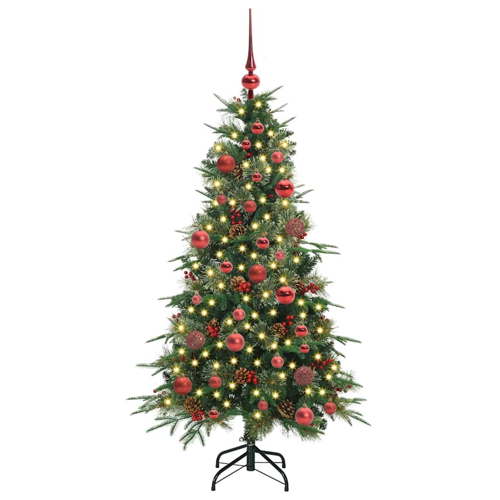 Künstlicher klappbarer Weihnachtsbaum Grün 150 cm PE und PVC