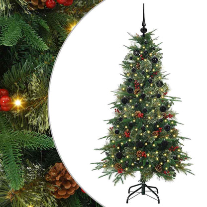 Künstlicher klappbarer Weihnachtsbaum Grün 150 cm PE und PVC