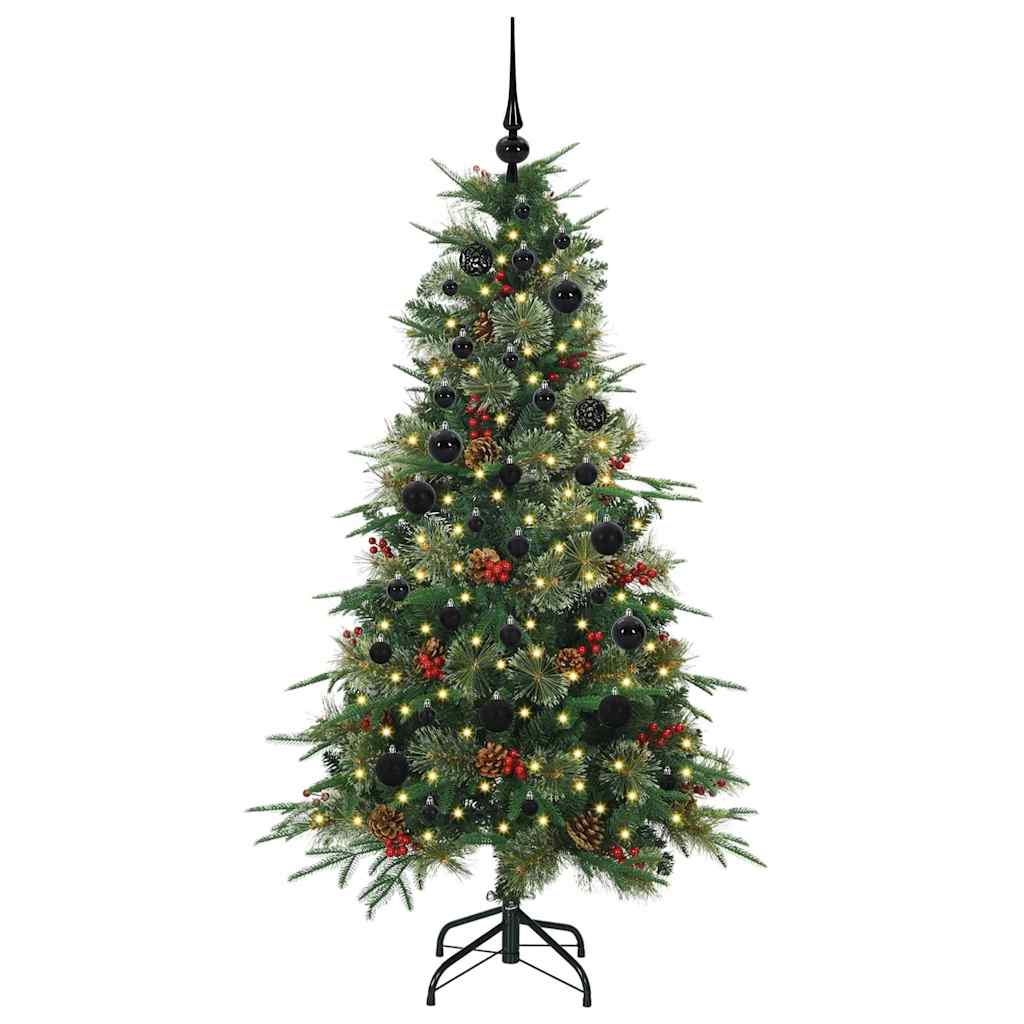 Künstlicher klappbarer Weihnachtsbaum Grün 150 cm PE und PVC