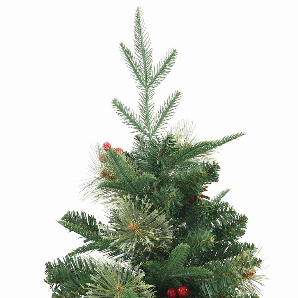 Albero di Natale artificiale pieghevole, verde, 150 cm, PE e PVC