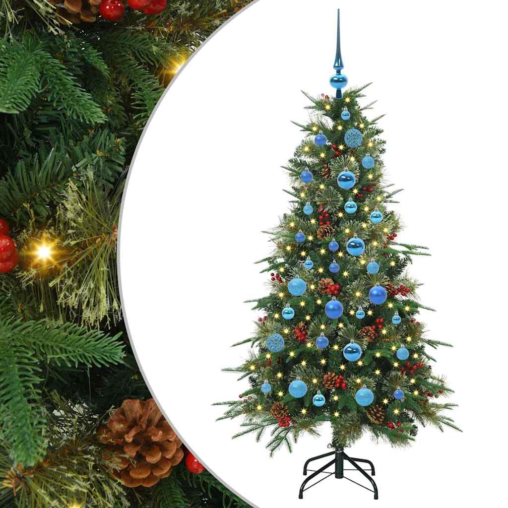 Künstlicher klappbarer Weihnachtsbaum Grün 150 cm PE und PVC