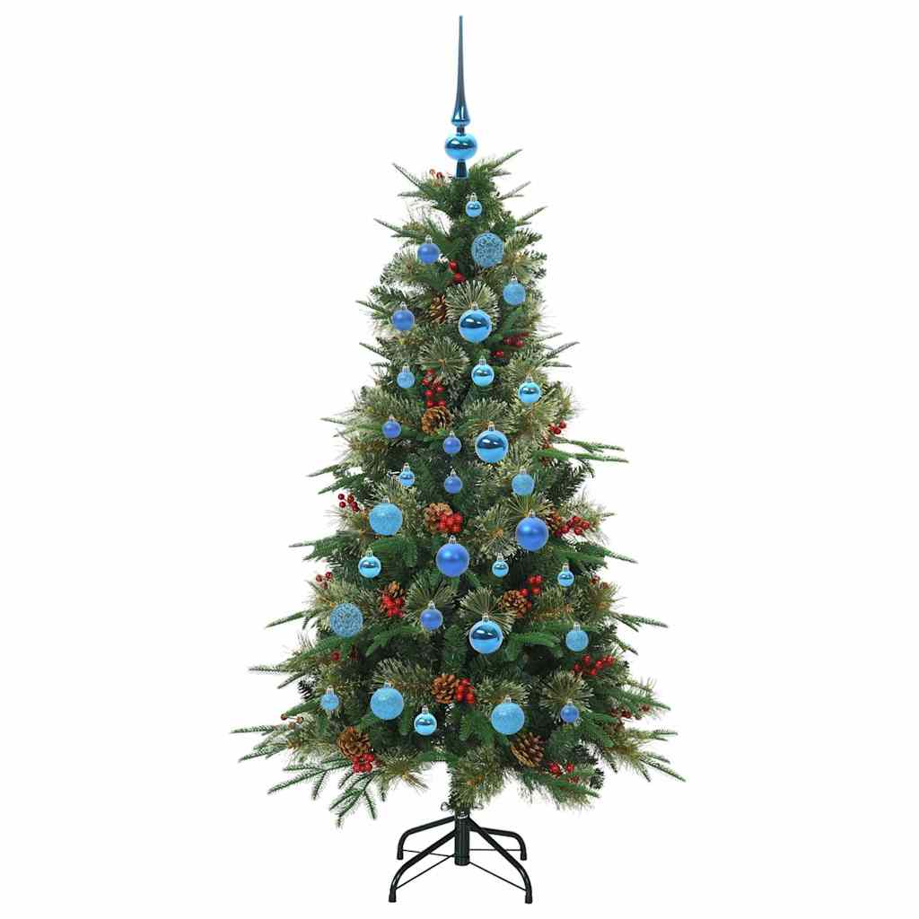 Künstlicher klappbarer Weihnachtsbaum Grün 150 cm PE und PVC