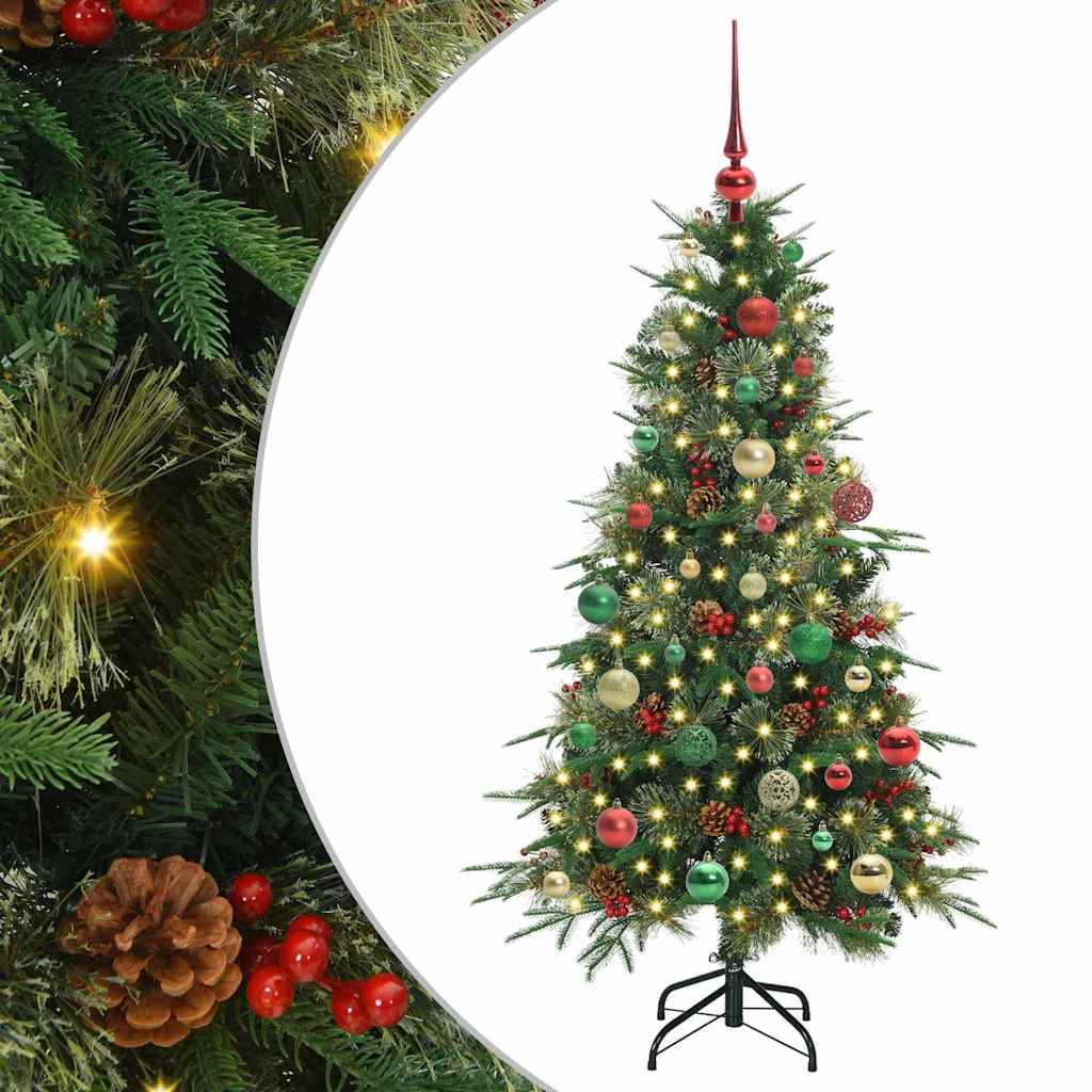 Künstlicher klappbarer Weihnachtsbaum Grün 150 cm PE und PVC